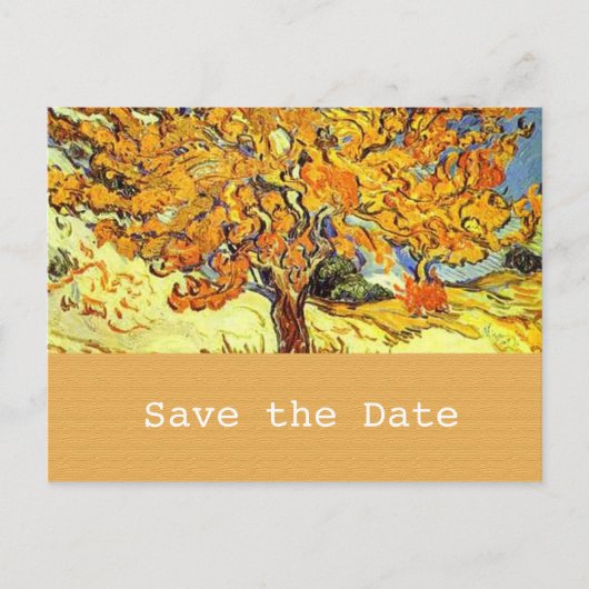 桑の木は日付はがきを保存する。ヴィンテージ 案内ポストカード (正面)