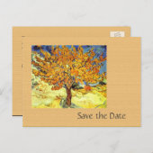 桑の木は日付ポストカードを保存する。ヴィンテージ 案内ポストカード (正面/裏面)