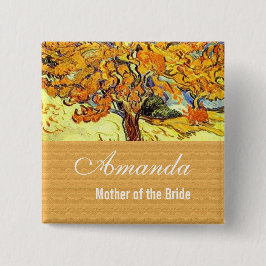 桑の木、ビンセント・ヴァン・ゴッホ。結婚の 缶バッジ