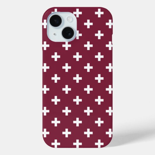 桑の白い水玉クロス Case-Mate iPhoneケース (裏面)