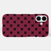 桑の葉の黒いクロスステッチ Case-Mate iPhoneケース (裏面 (横))
