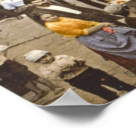 桑の通りマーケットニューヨークシティ1900 ポスター (角)