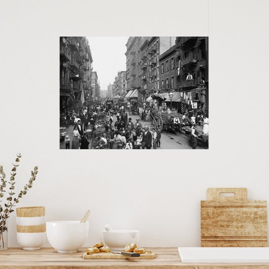 桑の通り, NYC, 1900 ポスター (キッチン)