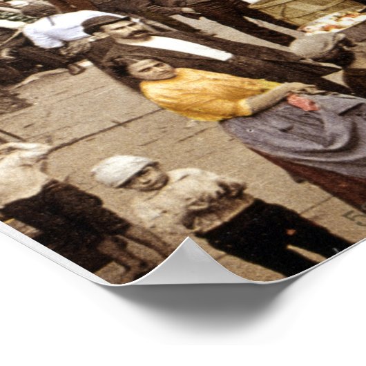 桑の通りc1900 USA -ヴィンテージニューヨーク ポスター (角)