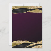 桑の金ゴールドグリッター21st誕生日パーティー 招待状 (裏面)