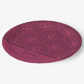 桑パーソナライズされた模様 ペーパープレート (アングル)