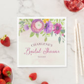 桑及びアイボリードリームブライダルシャワー スタンダードランチョンナプキン (インサイチュ)