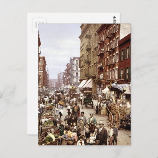 桑通りNYC ca.1900 ポストカード (正面/裏面)