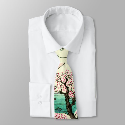 桜および富士山1838年 ネクタイ (タイ)