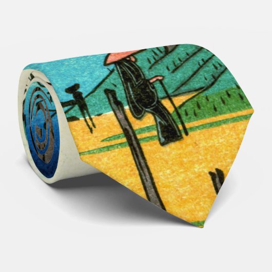 桜および富士山1838年 ネクタイ (ロール)