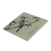 桜および小さい鳥 タイル (側面)