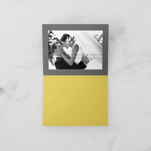 桜および愛鳥のお洒落な結婚式 サンキューカード (内部)