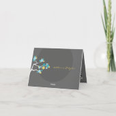 桜および愛鳥のお洒落な結婚式 サンキューカード (裏面)