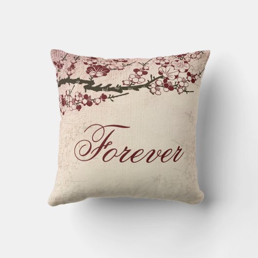 桜および愛鳥 クッション (裏面)