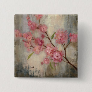 桜および枝 缶バッジ