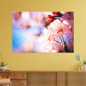 桜が晴れた日に咲く キャンバスプリント (インサイチュ (リビング))