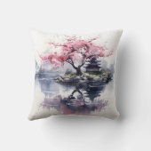 桜が湖に咲く クッション (裏面)