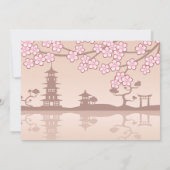 桜こけし人形かわいい芸者バースデーパーティー 招待状 (裏面)