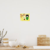 桜こけし人形ポスター ポスター (キッチン)