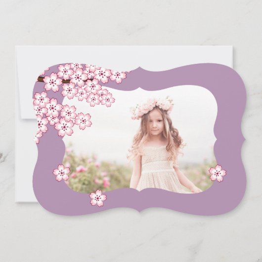 桜こけし人形芸者バースデーパーティー写真 招待状 (裏面)