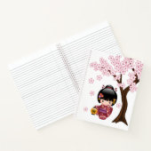 桜こけし人形 – かわいい日本の芸者ガール ノートブック (内部)