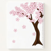 桜こけし人形 – かわいい日本の芸者ガール ノートブック (裏面)