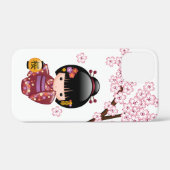 桜こけし人形 – かわいい日本の芸者ガール Case-Mate iPhoneケース (裏面 (横))