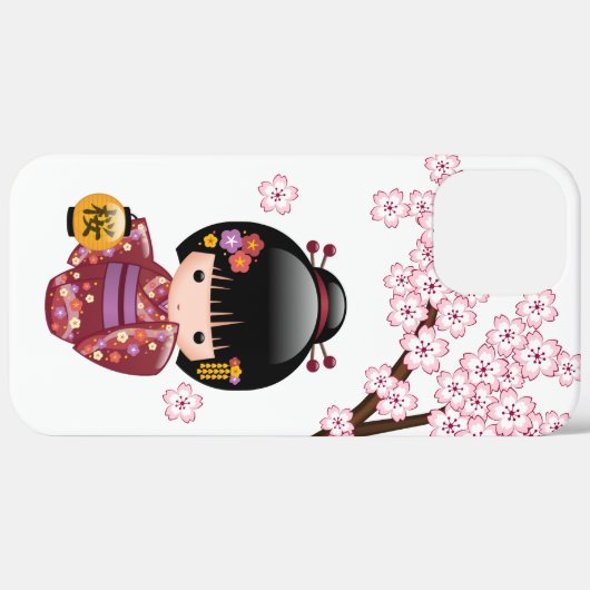 桜こけし人形 – かわいい日本の芸者ガール Case-Mate iPhoneケース (裏面 / 右)