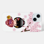 桜こけし人形 – かわいい日本の芸者ガール Case-Mate iPhoneケース (裏面 (横))