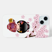 桜こけし人形 – かわいい日本の芸者ガール Case-Mate iPhoneケース (裏面 (横))