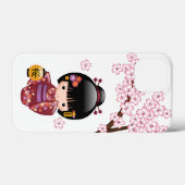 桜こけし人形 – かわいい日本の芸者ガール Case-Mate iPhoneケース (裏面 (横))