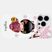 桜こけし人形 – かわいい日本の芸者ガール Case-Mate iPhoneケース (裏面 (横))