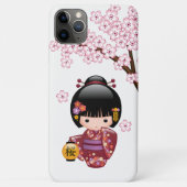 桜こけし人形 – かわいい日本の芸者ガール Case-Mate iPhoneケース (裏面)