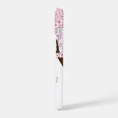 桜こけし人形 – かわいい日本の芸者ガール iPhone 15ケース (左側面)