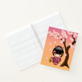 桜こけし人形 – かわいい芸者の女の子オンピーチ ノートブック (内部)