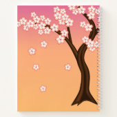 桜こけし人形 – かわいい芸者の女の子オンピーチ ノートブック (裏面)