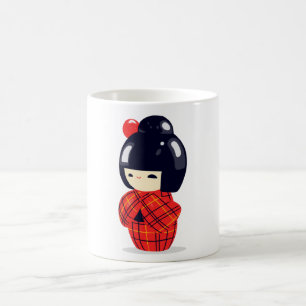 桜こけし人形 コーヒーマグカップ