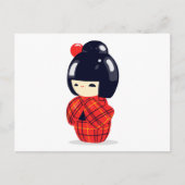 桜こけし人形 ポストカード (正面)