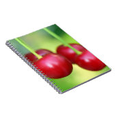 桜さくらんぼおいしいビーガンベジタリアンフルーツ ノートブック (右側)