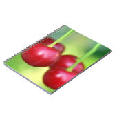 桜さくらんぼおいしいビーガンベジタリアンフルーツ ノートブック (左側)