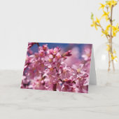 桜さくらんぼが日光にキスする花 カード (黄色い花)