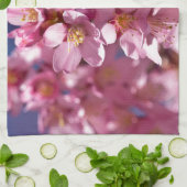 桜さくらんぼが日光にキスする花 キッチンタオル (折り畳み)