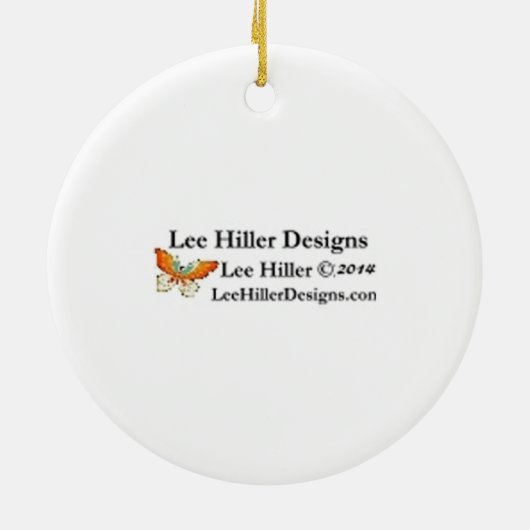 桜さくらんぼが日光にキスする花 セラミックオーナメント (裏面)