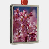 桜さくらんぼが日光にキスする花 メタルオーナメント (右)
