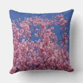 桜さくらんぼが青に咲く クッション (裏面)