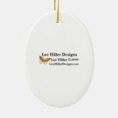 桜さくらんぼが青に咲く セラミックオーナメント (裏面)