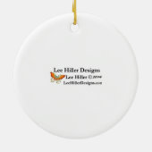 桜さくらんぼが青に咲く セラミックオーナメント (裏面)