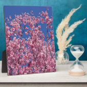 桜さくらんぼが青に咲く フォトプラーク (側面)