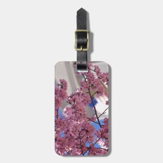 桜さくらんぼフラスアメリカーナ ラゲッジタグ (正面縦)