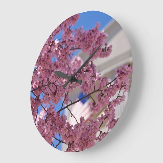 桜さくらんぼフラワーズアメリカーナ ラージ壁時計 (傾斜)